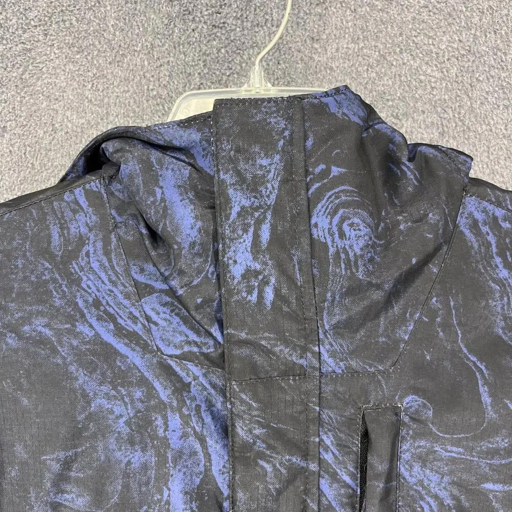 The Children's Place Jacket Boys XL 14 Blue Black Hooded Insulated Puffer Winter